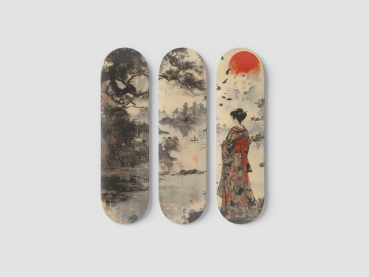 Geisha - Skateboard Wall Art