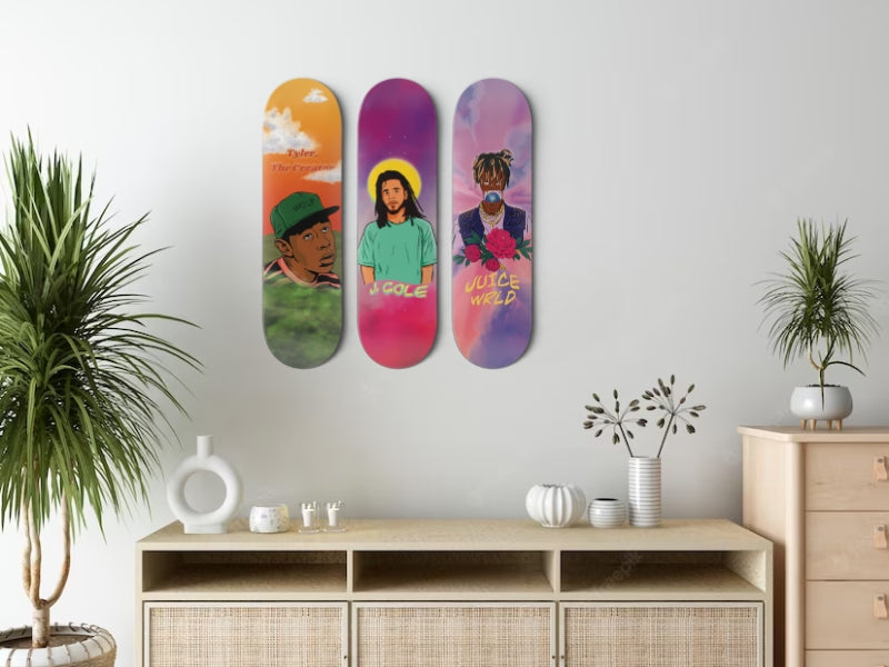 The Rapper Collection - Skateboard Wall Art