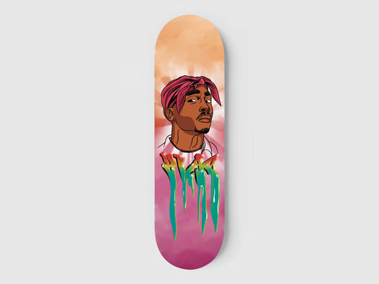 Tupac - Skateboard Wall Art