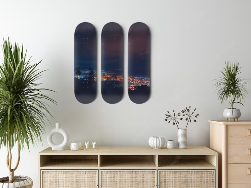 Skyline - Skateboard Wall Art