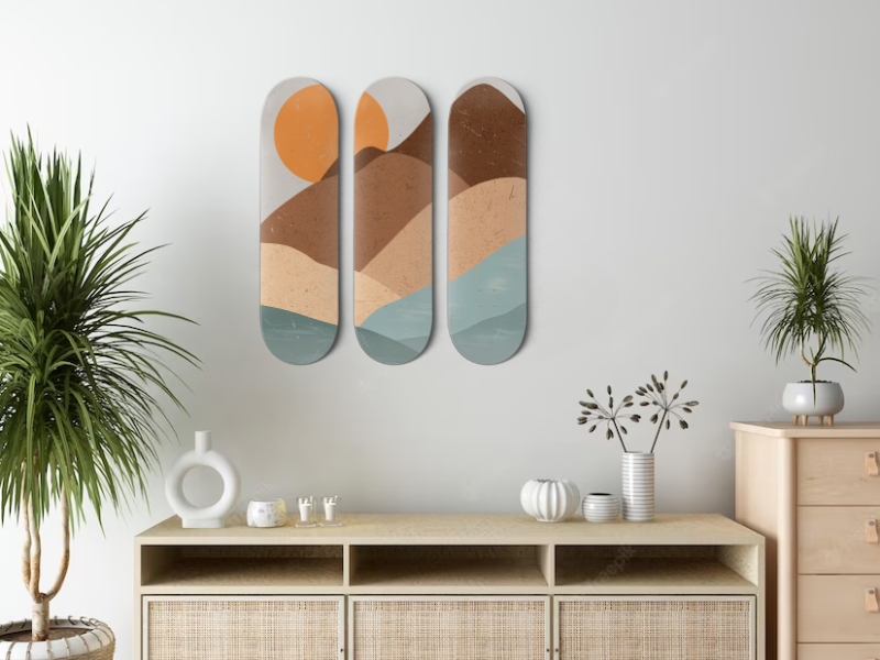 Boho - Skateboard Wall Art