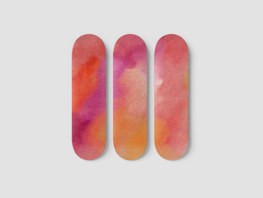 Peach Blush - Skateboard Wall Art