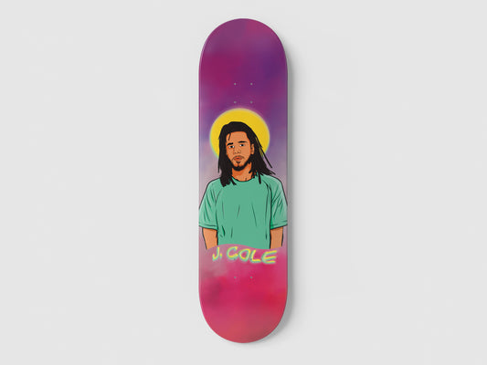 J Cole - Skateboard Wall Art