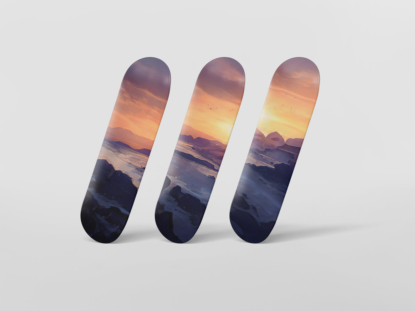 Sunset - Skateboard Wall Art