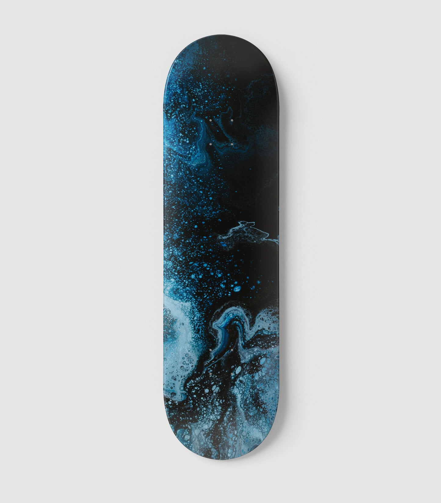 Amber Cobalt Collision - Skateboard Wall Art