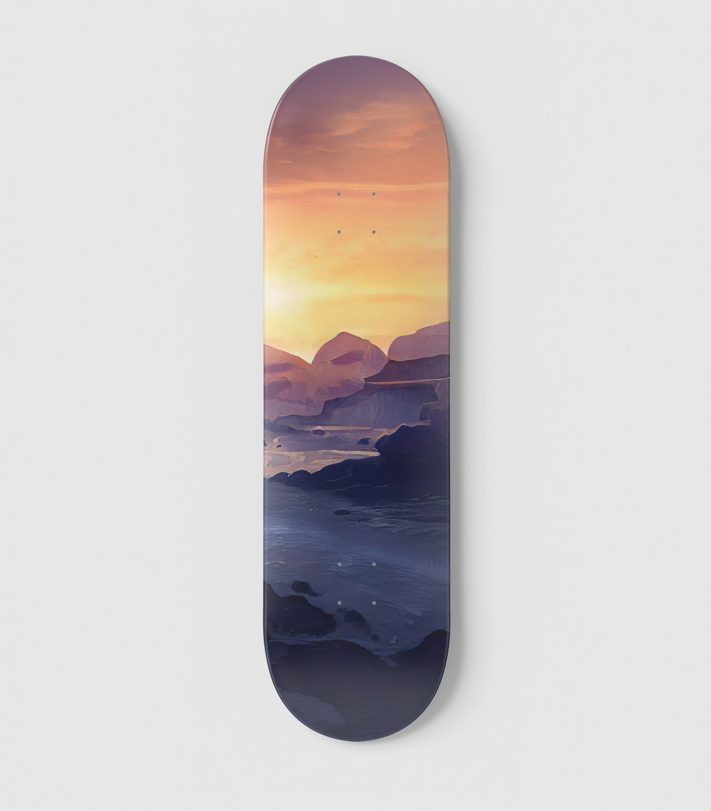 Sunset - Skateboard Wall Art