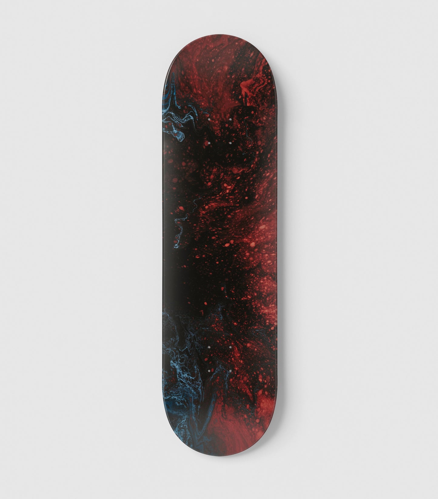 Amber Cobalt Collision - Skateboard Wall Art