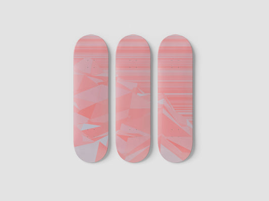Fuscia Hills - Skateboard Wall Art
