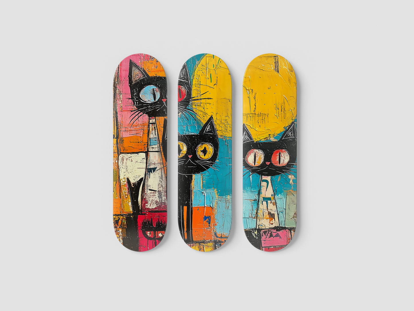 Cats - Skateboard Wall Art