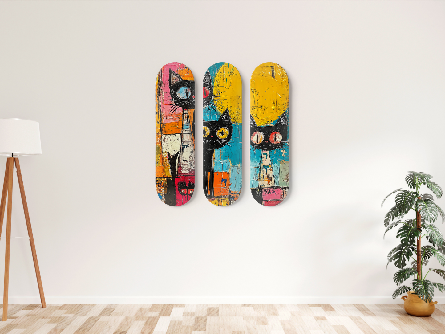 Cats - Skateboard Wall Art