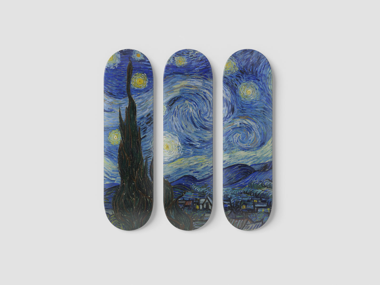 Van Gogh - Starry Night - Skateboard Wall Art